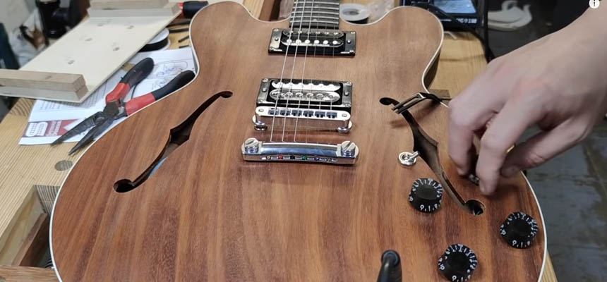 Built A Guitar Out Of A Shelf During Lockdown